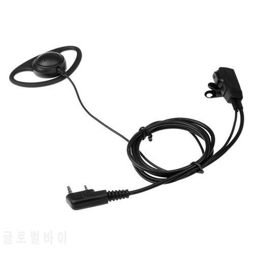 Walkie-talkie D-type Headphones Hands-free Iron Clip Ptt Headset Compatible For Baofeng 666s 888s Uv5r