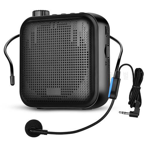 12W Portable Mini Voice Amplifier For teachers class tour with Microphone Headset and Waistband Sound-amplifying Music Playing
