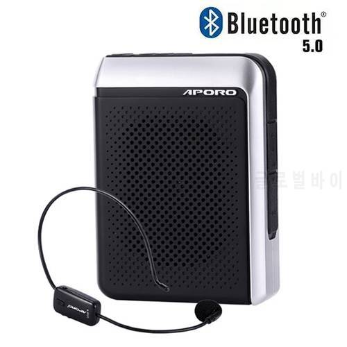 T18 Voice Amplifier 30W UHF Wireless Microphone Bluetooth 5.0 Speaker College Teacher School Tour Guide Portable FM Radio