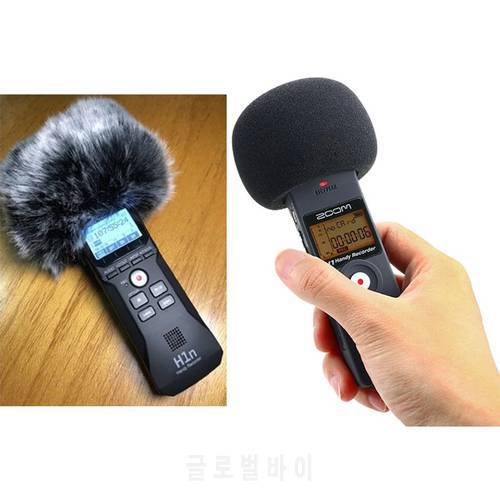 Furry Microphone Windscreen for Zoom H1 H1N Handy WindShield Windscreen Muff for Zoom H1 H1N Accessories Cover Noise Cancelling