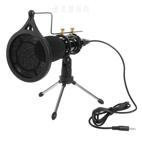 Recording Condenser Microphone Mobile Phone Microphone 3.5mm Jack Professional Microfone for Computer PC Karaoke Mic