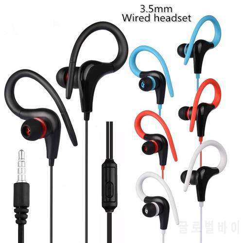 3.5mm Wired Headphones Earhook Stereo Earphones Music Sport Entertainment Headset For Xiaomi Huawei Mobile Smart phone Earphone