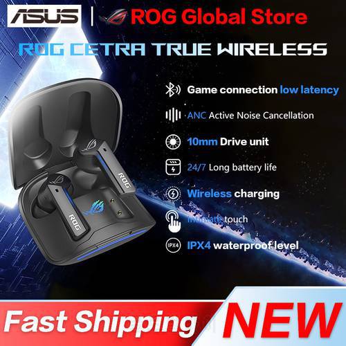 ROG TWS Earphones Bluetooth ASUS ROG Cetra True Wireless Gaming Headphone ANC Active Noise reduction for ROG Phone 5 5S 6 Pro