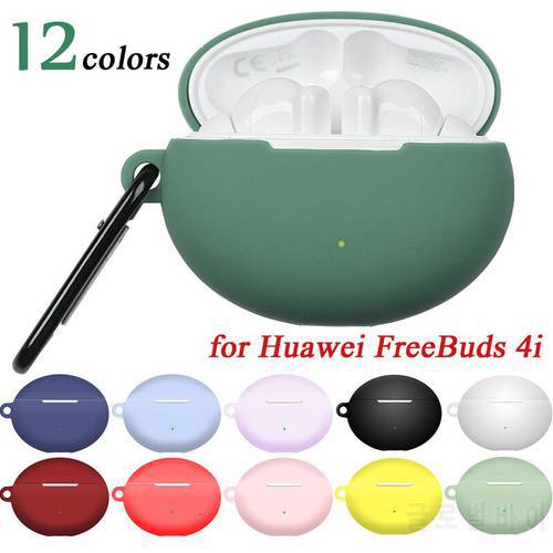 Earphone Protector Cover for Huawei FreeBuds 4i Headset Silicone Protective Shell Anti-lost Earbuds Cases for FreeBuds4i