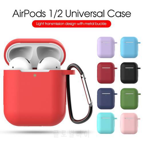 Soft Silicone Cases For Apple Airpods 1/2 Candy Colors Headphones Case Protective Cover For Air pods 2 Luxury Charging Box Bags