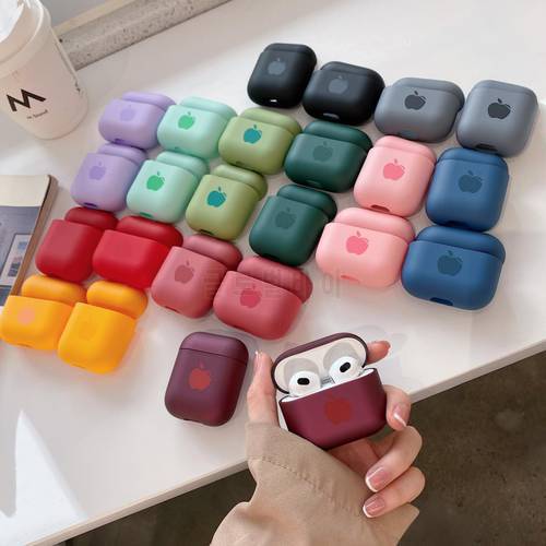 Logo Candy Color Cases For Apple Airpods 3 Protective Case Bluetooth Wireless Earphone For airpods 2 Headphone Shockproof Cover