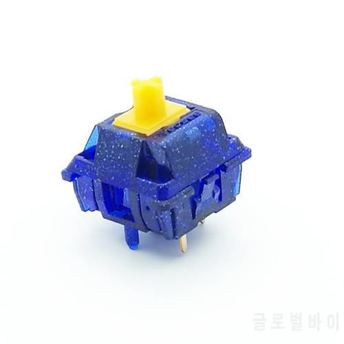 Tecsee New Sapphire Switches Mix PC Ruby Tactile Linear Switches UHMWPE Stem 63.5g Spring for Mechanical Gaming With 5Pins