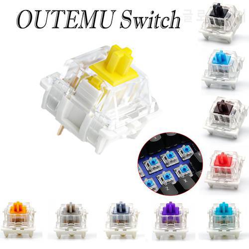 OUTEMU Mechanical Keyboard Shaft Switch Blue Red Brown Black Purple Green Gold Silver Shaft and Silent Type for Desktop Keyboard