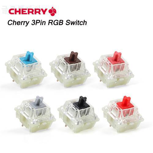 Original Cherry Silent Red Black Switch Mechanical Keyboard Clear RGB 3Pin SMD Brown Red Blue Silver MX Switch Custom Gamer Axis