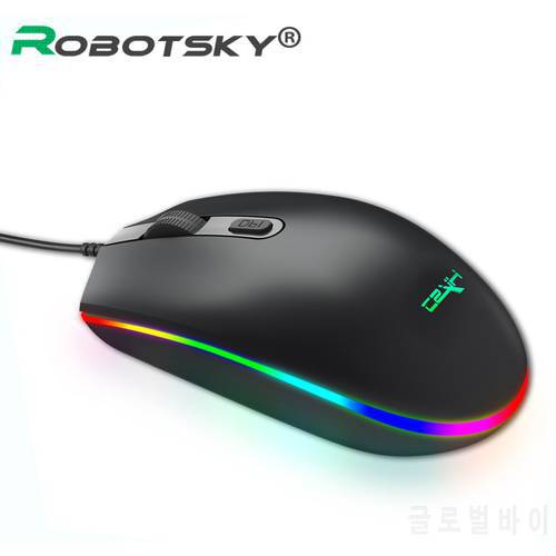 USB wired game Gaming Mouse 4-button 1600 DPI RGB Backlight Computer Mouse Ergonomic Computer Mouse for PC Laptop Notebook