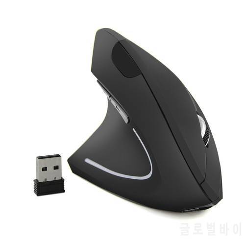 Vertical Wireless Gaming Mouse USB Computer Mice Ergonomic Desktop Rechargable Mouse 1600DPI for PC Laptop Office Home