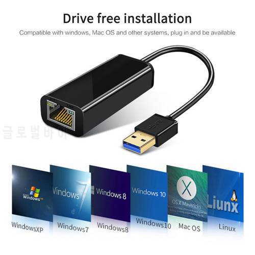 USB 3.0 Ethernet Adapter USB RJ45 Lan Network Card 1000Mbps for Windows 7 8 XP Laptop PC