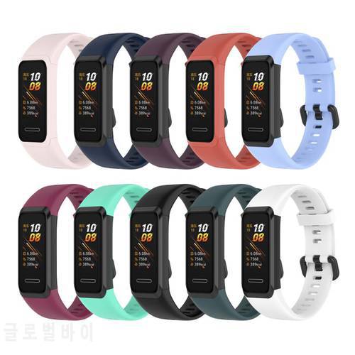 For Huawei Band 4/ For Honor Band 5i Silicone Strap Smart Watch Band Wrist Strap Watchband Wristband Replacement Bracelet