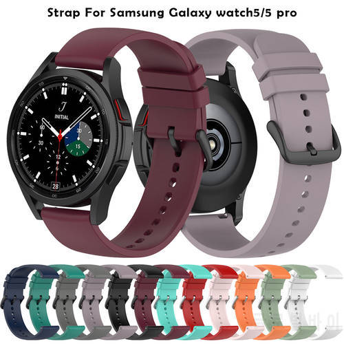 20mm Silicone Straps For Samsung Galaxy Watch 5 Pro smartwatch Sports Bracelet Galaxy Watch 4 46mm 44mm 42mm 40mm Watchband