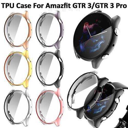 New TPU Full Screen Protector Case For Amazfit GTR3 GTR 3 Pro Cover Edge Shell Protective Bumper Shell Smart Watch Accessories