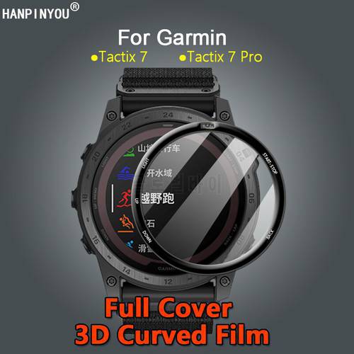 For Garmin Tactix 7 Pro SmartWatch Ultra Clear Full Cover 3D Curved Plating Soft PMMA Film Screen Protector -Not Tempered Glass