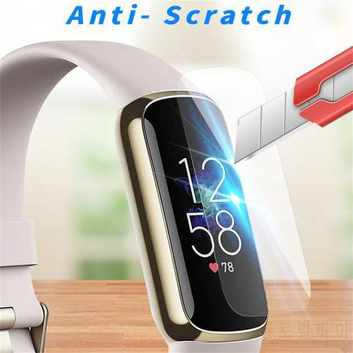 Soft TPU Clear Hydrogel Protective Film For Fitbit Luxe Band Smart Wristband Display Screen Protector Cover Smartband Protection