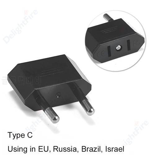 1pcs EU Electrical Adapter Power Socket JP CN US To EU Sockets Type C Eletric Adaptor US To EU 2 Pin AC Outlet Power Converter