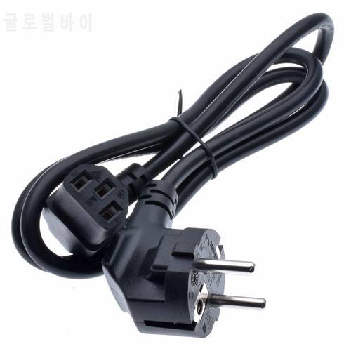 Angled C13 Computer EU Power Cable European Type F Adapter Plug to IEC C13 Extension Cord For Monitor PDU Antminer Printer 1m