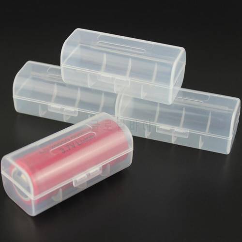 Plastic Battery Case Holder Transparent Storage Box Holder For 1X 26650 3.7V Rechargeable Lithium Battery Accumulator