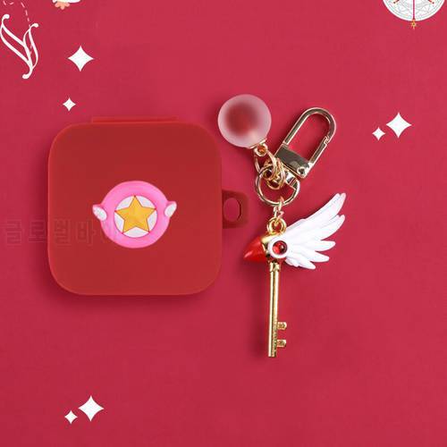 Cute Silicone Protective Earphone Case With Key ring for Xiaomi Air 2 SE Bluetooth Headphones Boxs For Xiaomi Mi Air2SE Case