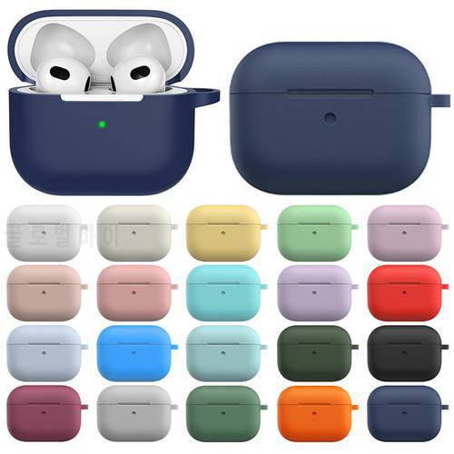 Cute Solid Color Silicone Cover For Apple 2021 New AirPods 3 Case Earphone Protective Shell For Airpods 3 Case Cover Accessories