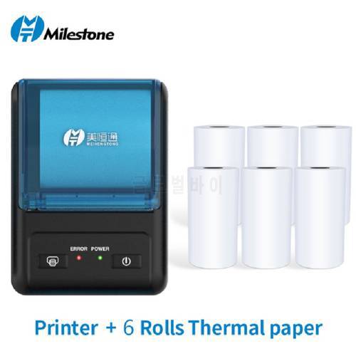 Mini Thermal Printer 2 inch Wireless USB Receipt Bill Ticket Printer with 58mm Paper Compatible Android Windows Label Printe