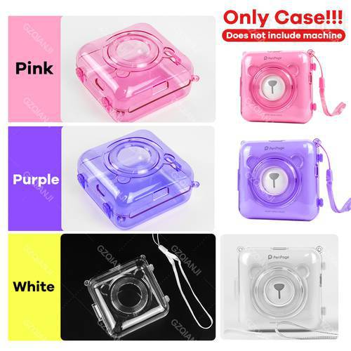 Peripage A6 Photo Printer Transparent Silicone Shell Case Official Protective shell Case with Rope (Only Case)