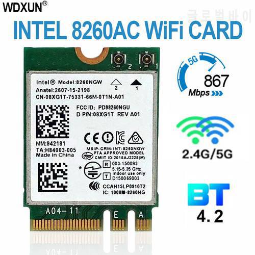 Intel 8260 2.4 band + 5ghz 867m bluetooth 4.2 ngff m.2 wifi wireless network card module for intel ac 8260 8260ngw