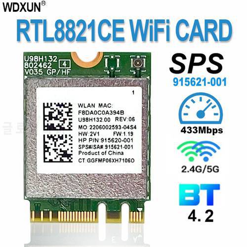 RTL8821CE 802.11AC 1X1 Wi-Fi+BT 4.2 Combo Adapter Card SPS 915621-001 Wireless Network Card for Hp ProBook 450 G5 PB430 G5