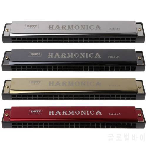 Professional 24 Hole Harmonica Mouth Metal Organ for Beginners