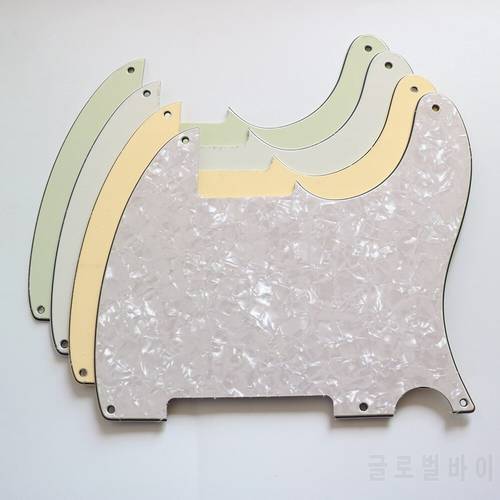 5 screw holes Mint Green Esquire Tele guitar pickguards in Parchment yellow and pearloid colors