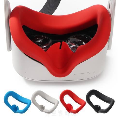 VR Silicone Mask Cover Face Pad Face Cushion Protective Eye Pad For Oculus Quest 2 VR Devices Accessories