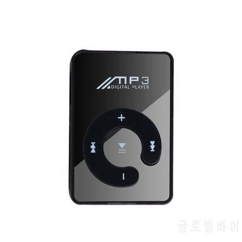 Portable Mini Mirror Clip MP3 Player Mobile Flash Disk Rechargeable Music Media Player External Storage Support Micro SD TF Card