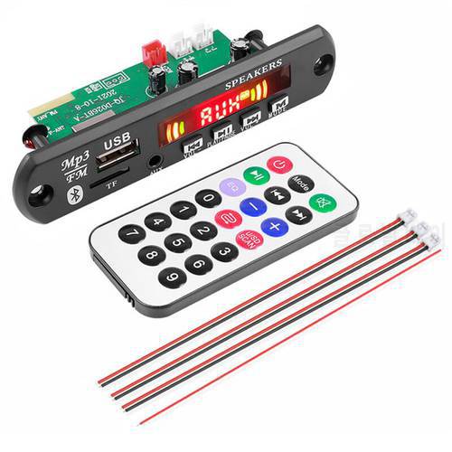 Decoder board audio kit with remote Control DC7V-16V Wireless Bluetooth 5.0 Car USB TF FM Radio Module Color Screen MP3 Player