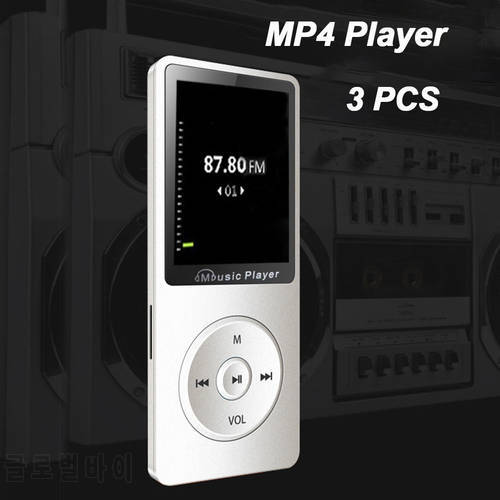 3PCS Mini Mp3 Player Mp4 Student Music E-book Recording Pen Fm Radio Multi-functional Electronic Memory Card With Charging Line