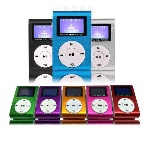 Mini Cube Clip-type Mp3 Player Display Rechargeable Portable Music Speaker with Earphone Usb Cable Inside Battery Boxed Gift