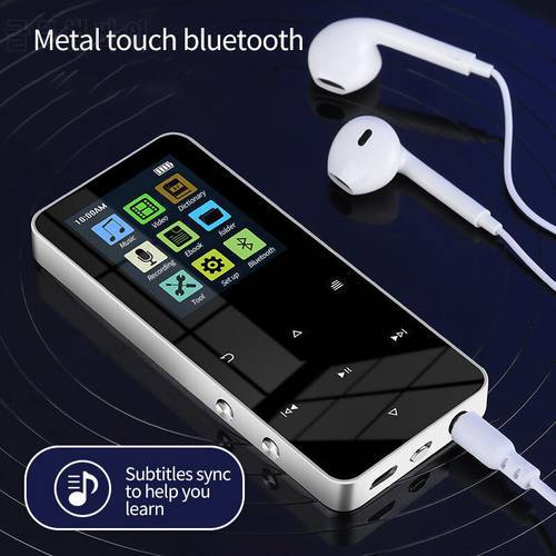 MP4 Player With Bluetooth Built-in Speaker Touch Key FM Radio Video Play E-book HIFI Metal MP4 Music Player Clock 8G 16G 32GB