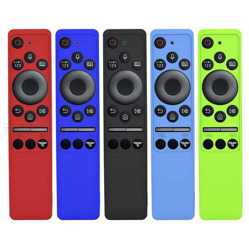 Protector for Samsung Smart TV Remote Control BN59-01312A01312AB Shockproof Sleeve Silicone Remote Control Case Cover Blue Red