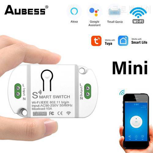 10A Tuya Wifi Smart Switch Light Home Equipment Timer Wireless Switches Smart life Control Automation Modules with Alexa Google