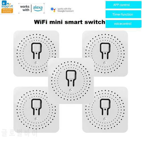 MINI Smart Switch Supporte 2-way Control Timer Wireless Switch Wifi 16A Mart Home Automation Compatible With Alexa Google Home
