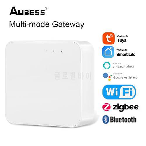 Aubess Smart Gateway Hub Multi-mode Smart Home Bridge WiFi Bluetooth ZigBee APP Wireless Remote Control For Alexa Google Home
