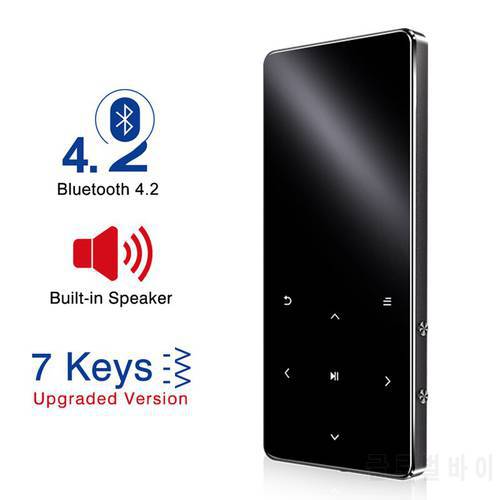 REDANT Bluetooth MP4 Player with Built-in Speaker Touch Key FM Radio Video Play E-book HIFI Metal MP 4 Music Player 8G 16G 32GB