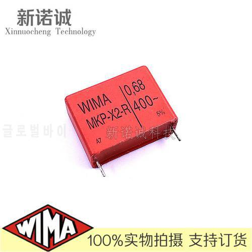 2PCS/5PCS/10PCS/Lot WIMA MKP-X2-R 400V 0.68UF 680NF 400vAC0.68UF foil film capacitor 400VAC 684 400VAC684 Foot distance 27.5MM