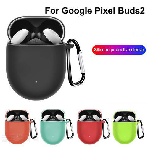 Case For Google Pixel Buds 2 Earphone Accessories Charging Box Cover Case For Pixel Buds 2 TPU Soft Shell With Anti Lost Hook