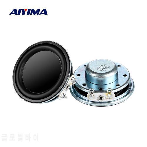AIYIMA 2Pc 1.4 Inch Full Range Multimedia Music Speakers 4 Ohm 3W 36MM Ultra-thin Magnetic Mini Speaker Home Theater Loudspeaker