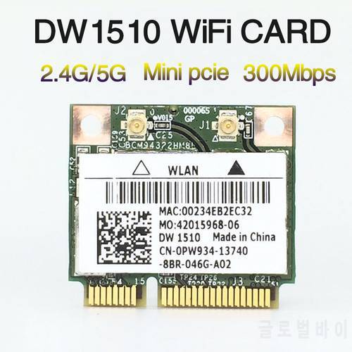 Mini PCI-E BCM94322HM8L DW1510 BCM4322 Dual Band 300M Wireless wifi Card For DELL E4200 E5500 2022 support MAC OS