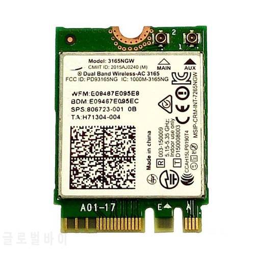 New For Intel Wireless-AC 3165 3165NGW 3165AC 802.11AC WIFI Bluetooth 4.0 NGFF Card For HP TPN-Q159 15-an008TX SPS 806723-001