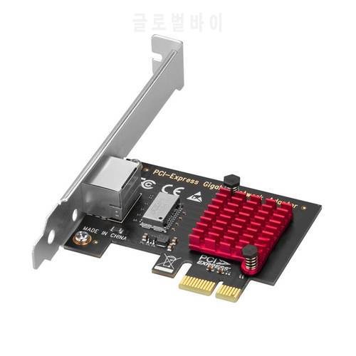 2500Mbps PCI-E Network Card Gigabit Rj45 Lan Card RTL8111H Wired PCIE 2.5G LAN Adapter Card fro Game Network