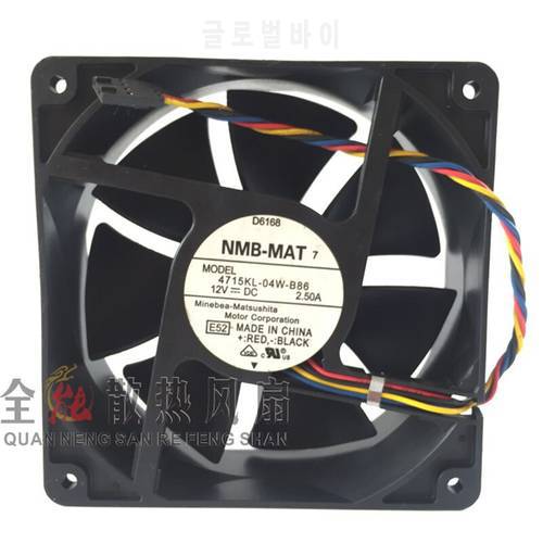 New original NMB 12038 12V 2.50A 4715KL-04W-B86 12cm 4-wire cooling fan